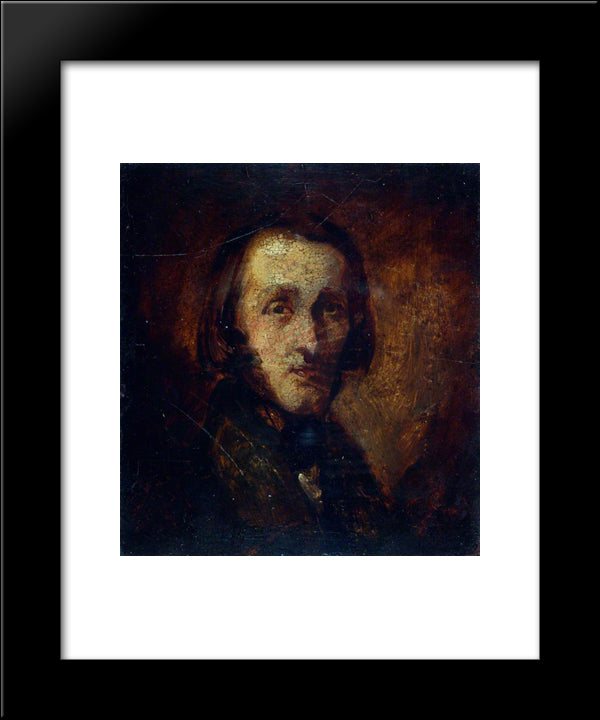 Portrait Of A Man 20x24 Black Modern Wood Framed Art Print Poster by Dadd, Richard
