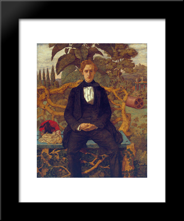 Portrait Of A Young Man 20x24 Black Modern Wood Framed Art Print Poster by Dadd, Richard