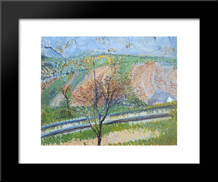Railway To The Kahlenberg 20x24 Black Modern Wood Framed Art Print Poster by Gerstl, Richard