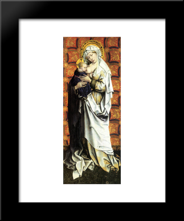 Madonna And Child 20x24 Black Modern Wood Framed Art Print Poster by Campin, Robert