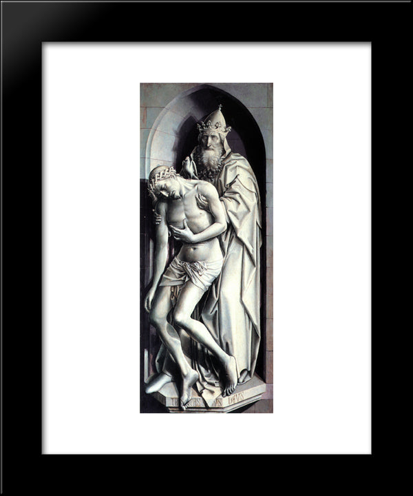 Trinity Of The Broken Body 20x24 Black Modern Wood Framed Art Print Poster by Campin, Robert