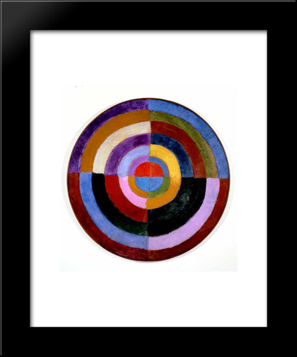 Premier Disque 20x24 Black Modern Wood Framed Art Print Poster by Delaunay, Robert