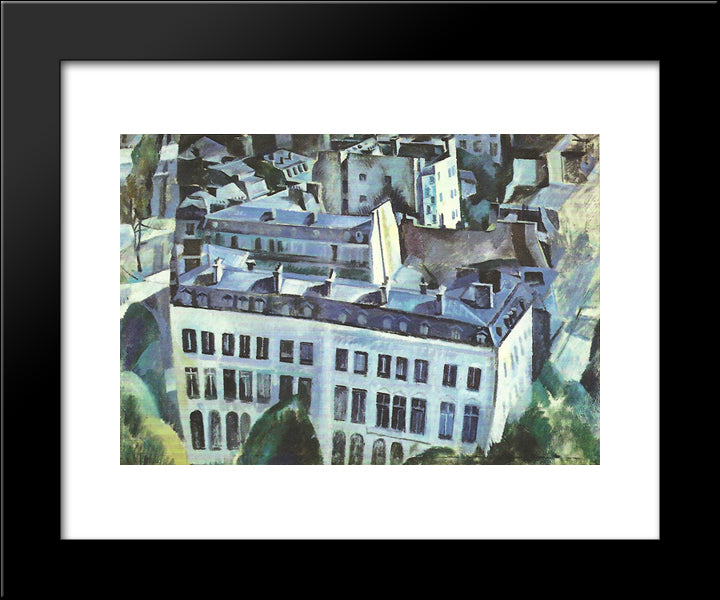 Study For The City 20x24 Black Modern Wood Framed Art Print Poster by Delaunay, Robert