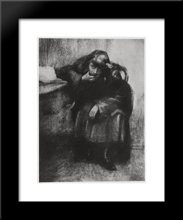 Miss S 20x24 Black Modern Wood Framed Art Print Poster by Demachy, Robert
