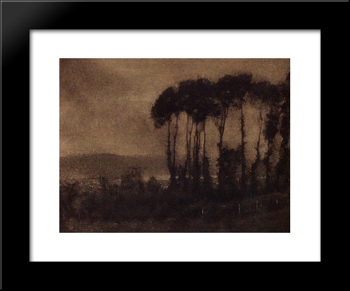 Touques Valley 20x24 Black Modern Wood Framed Art Print Poster by Demachy, Robert