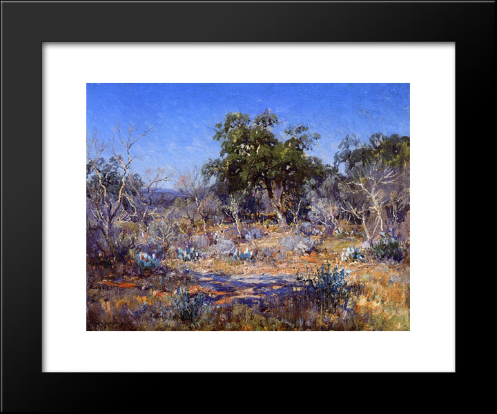 A January Day In The Brush Country 20x24 Black Modern Wood Framed Art Print Poster by Onderdonk, Robert Julian