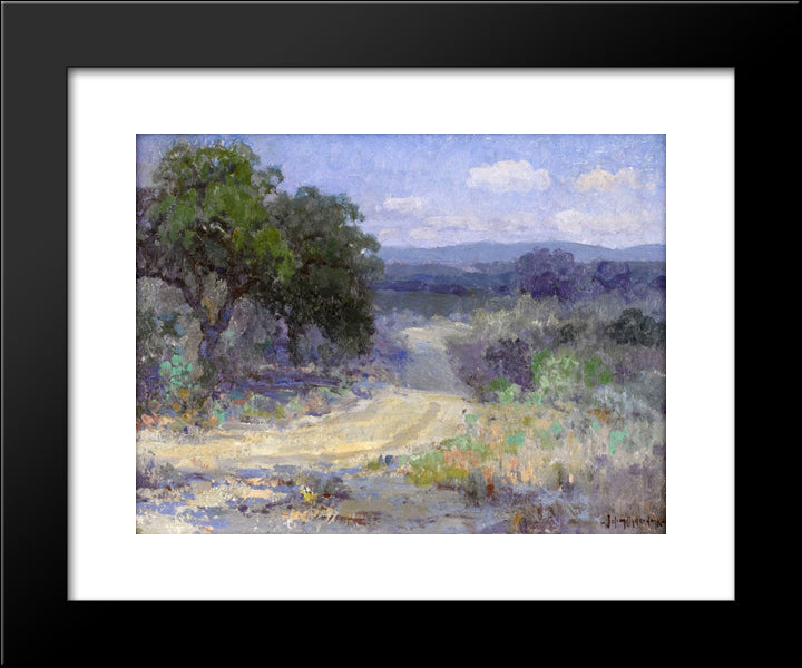 A Path Through The Texas Hill Country 20x24 Black Modern Wood Framed Art Print Poster by Onderdonk, Robert Julian