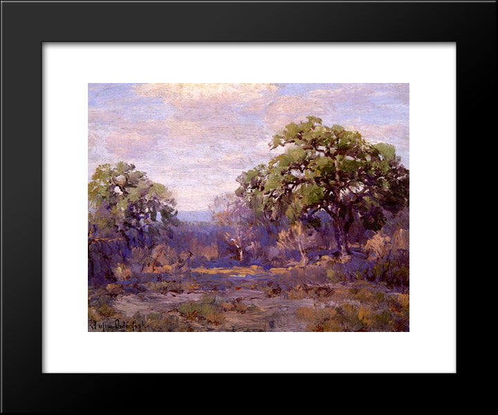 Brush Country Landscape 20x24 Black Modern Wood Framed Art Print Poster by Onderdonk, Robert Julian