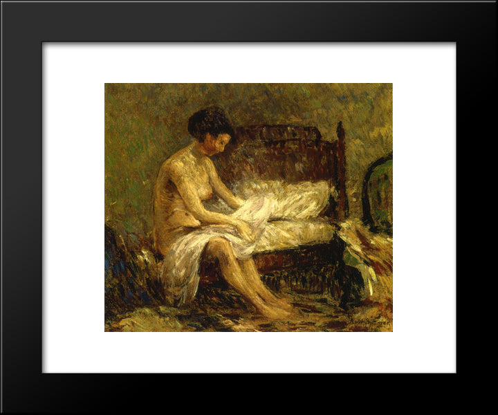 Seated Nude 20x24 Black Modern Wood Framed Art Print Poster by Spencer, Robert