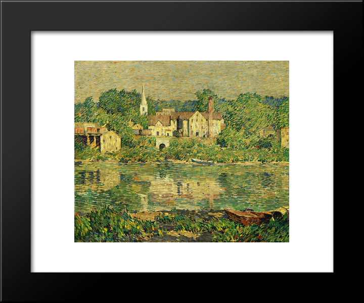 The Green River 20x24 Black Modern Wood Framed Art Print Poster by Spencer, Robert