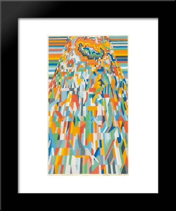 Improvisation (Modern City) Cacophonic! 20x24 Black Modern Wood Framed Art Print Poster by Strubin, Robert