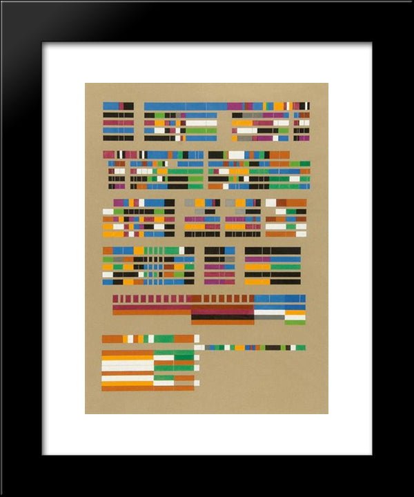 Verdi Requiem, Pg. 201 - 05 (Fragm.) 20x24 Black Modern Wood Framed Art Print Poster by Strubin, Robert