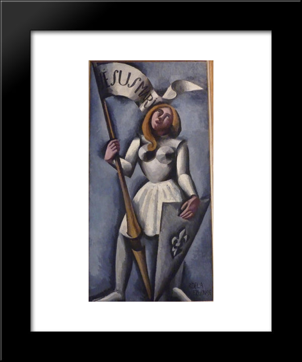 Joan Of Arc 20x24 Black Modern Wood Framed Art Print Poster by Fresnaye, Roger
