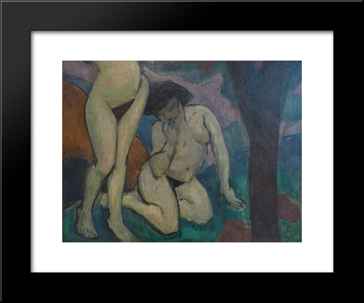 Nudes In Landscape 20x24 Black Modern Wood Framed Art Print Poster by Fresnaye, Roger