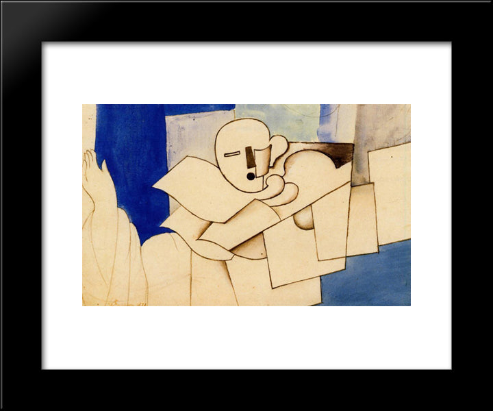 Study For 'Le Pierrot' 20x24 Black Modern Wood Framed Art Print Poster by Fresnaye, Roger