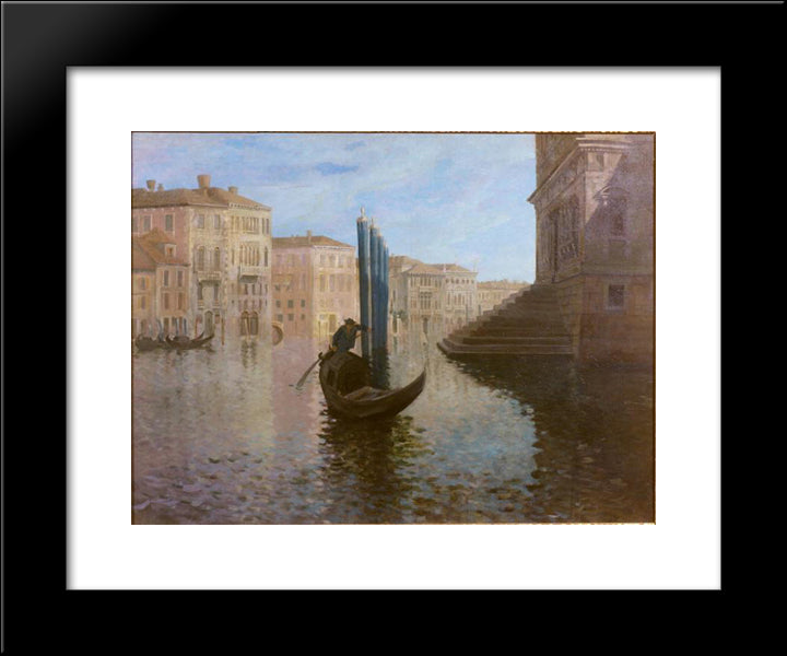 Venice 20x24 Black Modern Wood Framed Art Print Poster by Fry, Roger