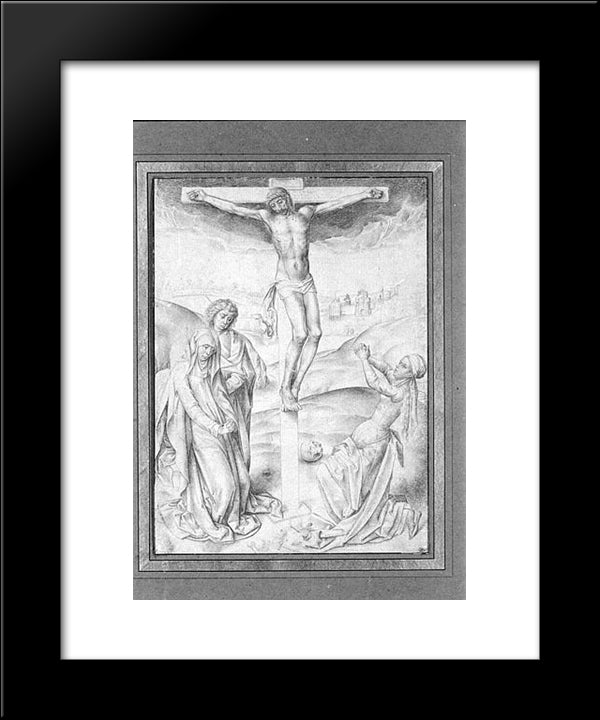 Christ On The Cross 20x24 Black Modern Wood Framed Art Print Poster by van der Weyden, Rogier