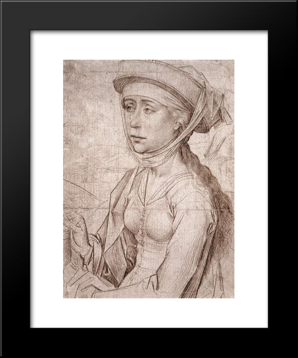 Saint Mary Magdalene 20x24 Black Modern Wood Framed Art Print Poster by van der Weyden, Rogier