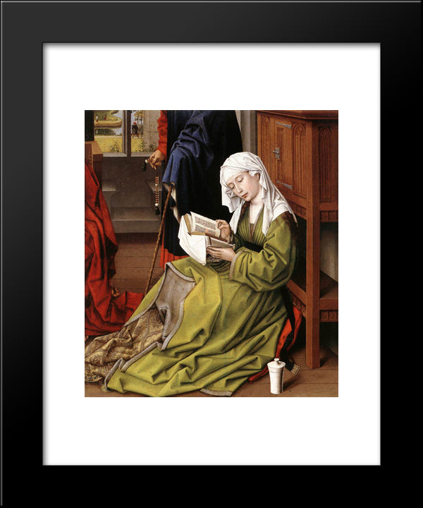 The Magdalene Reading 20x24 Black Modern Wood Framed Art Print Poster by van der Weyden, Rogier