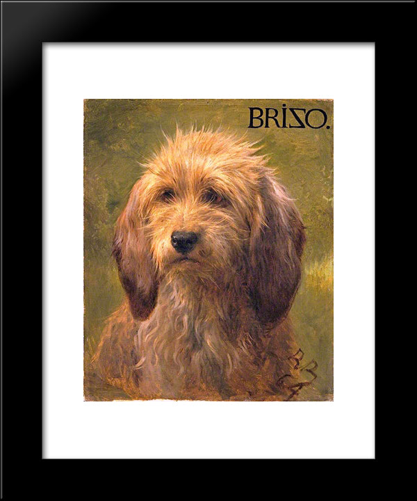 Brizo, A Shepherd'S Dog 20x24 Black Modern Wood Framed Art Print Poster by Bonheur, Rosa