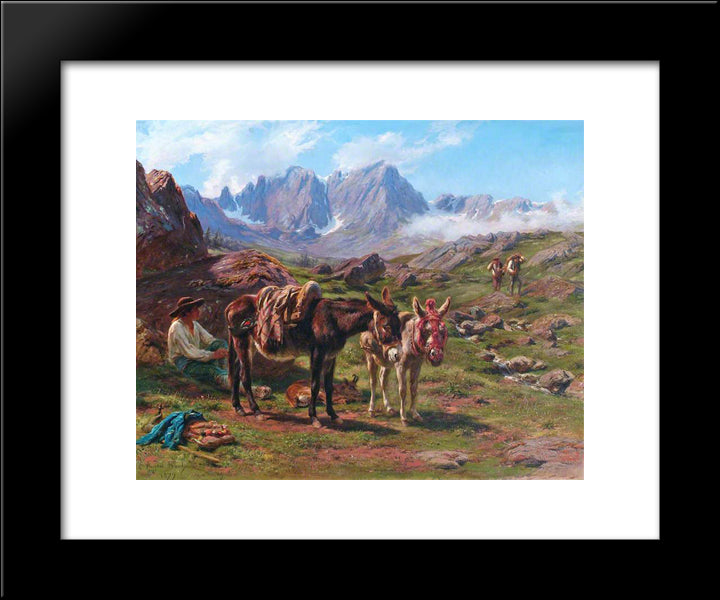 The Pyrenees 20x24 Black Modern Wood Framed Art Print Poster by Bonheur, Rosa