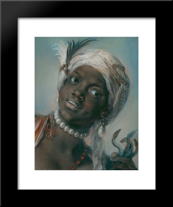 Africa 20x24 Black Modern Wood Framed Art Print Poster by Carriera, Rosalba