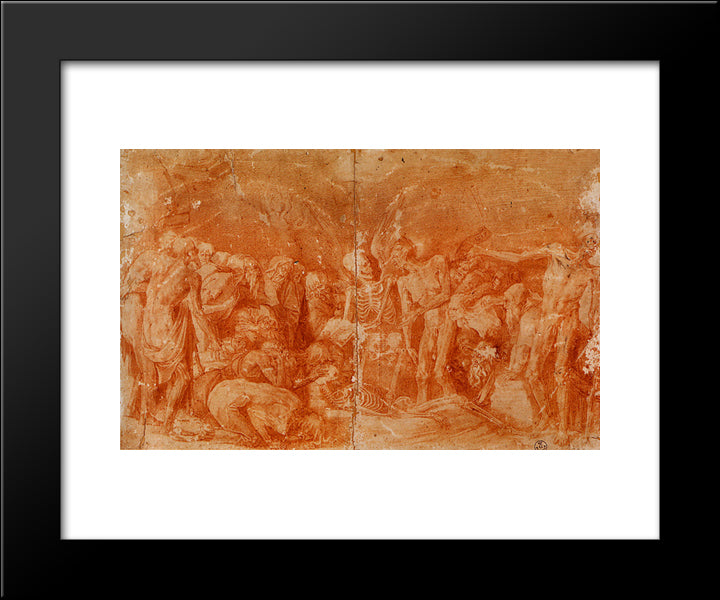 Allegoria Macabra 20x24 Black Modern Wood Framed Art Print Poster by Fiorentino, Rosso
