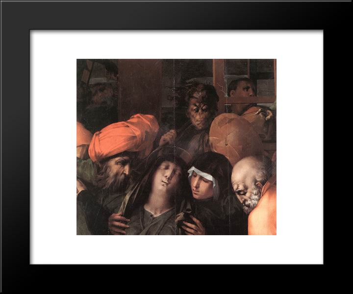Deposition From The Cross (Detail) 20x24 Black Modern Wood Framed Art Print Poster by Fiorentino, Rosso