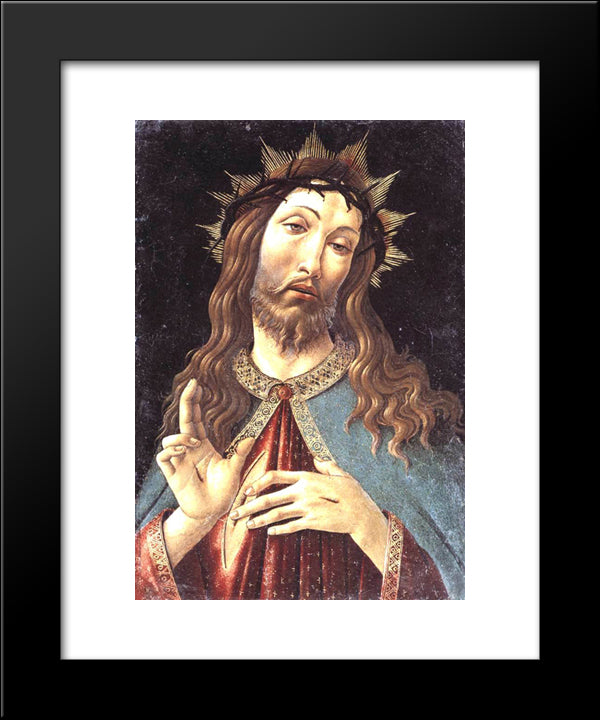 Christ Crowned With Thorns 20x24 Black Modern Wood Framed Art Print Poster by Botticelli, Sandro