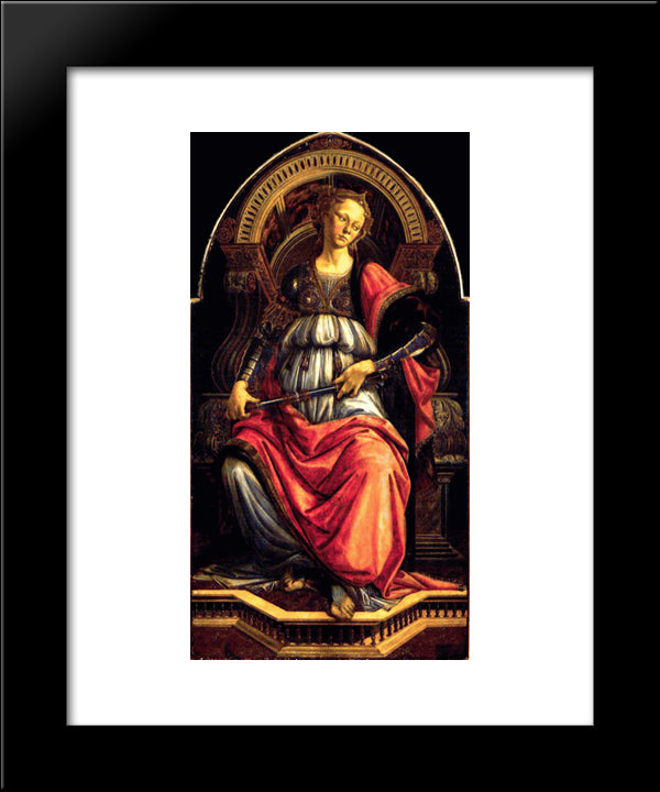 Fortitude 20x24 Black Modern Wood Framed Art Print Poster by Botticelli, Sandro
