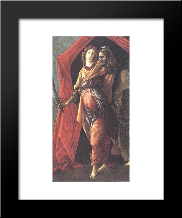 Judith Leaving The Tent Of Holofernes 20x24 Black Modern Wood Framed Art Print Poster by Botticelli, Sandro