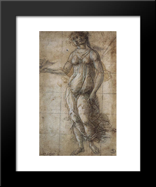 Pallas 20x24 Black Modern Wood Framed Art Print Poster by Botticelli, Sandro