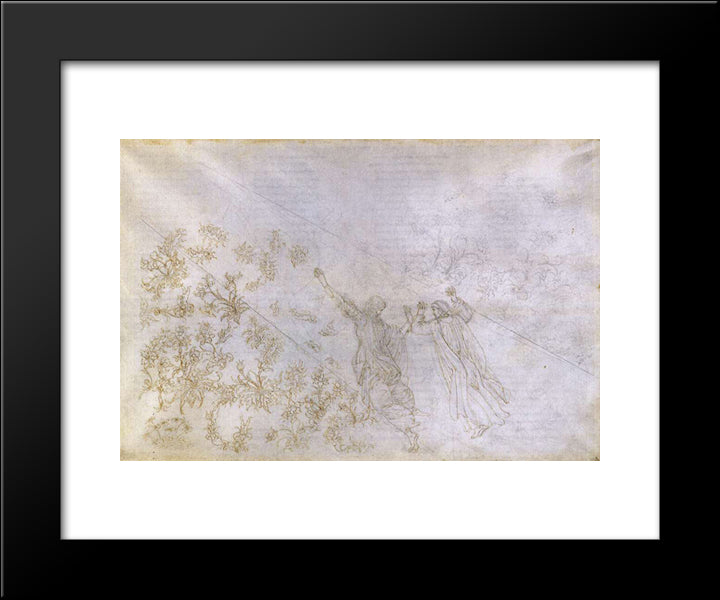 Paradise, Canto Xxx 20x24 Black Modern Wood Framed Art Print Poster by Botticelli, Sandro