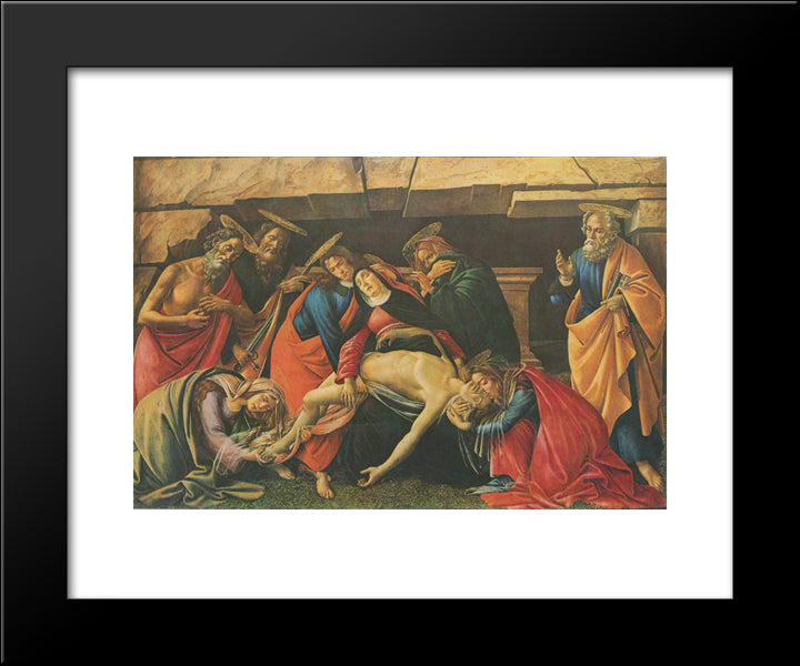 Pity 20x24 Black Modern Wood Framed Art Print Poster by Botticelli, Sandro
