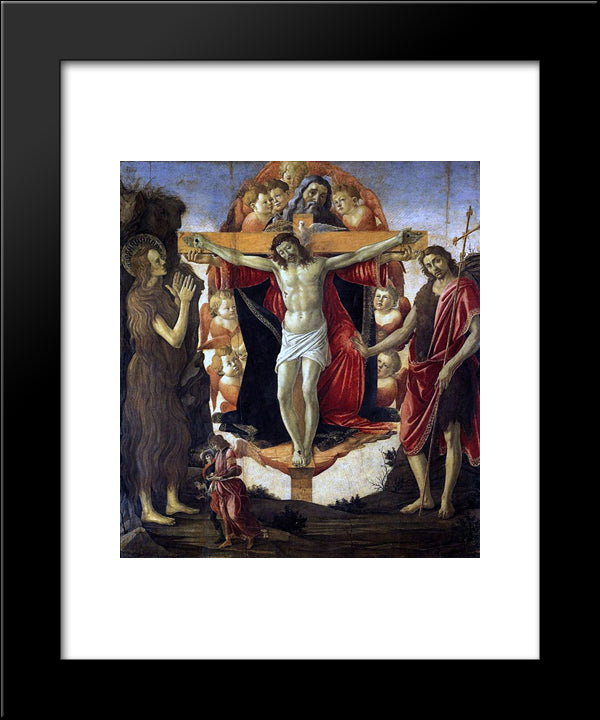 Trinity 20x24 Black Modern Wood Framed Art Print Poster by Botticelli, Sandro