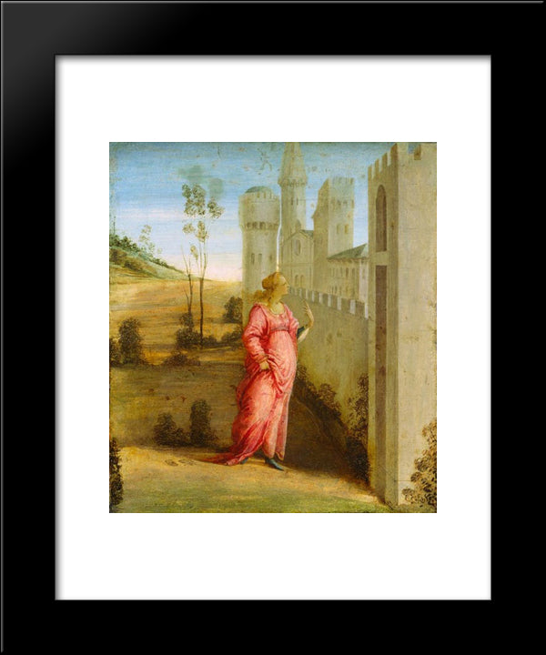 Workshop Of Esther At The Palace Gate 20x24 Black Modern Wood Framed Art Print Poster by Botticelli, Sandro