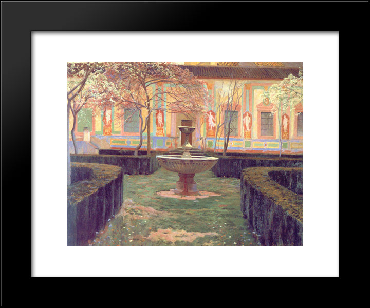 Jardn Abandonado 20x24 Black Modern Wood Framed Art Print Poster by Rusinol, Santiago