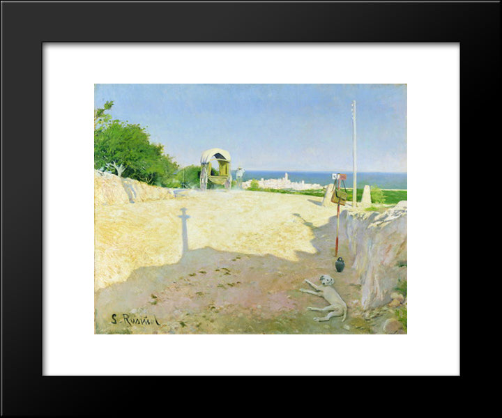 Landmark 20x24 Black Modern Wood Framed Art Print Poster by Rusinol, Santiago