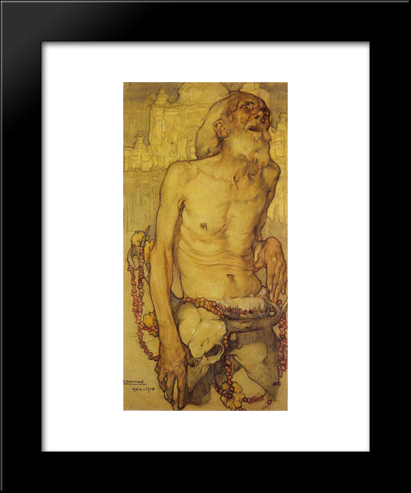 El Ciego 20x24 Black Modern Wood Framed Art Print Poster by Herran, Saturnino