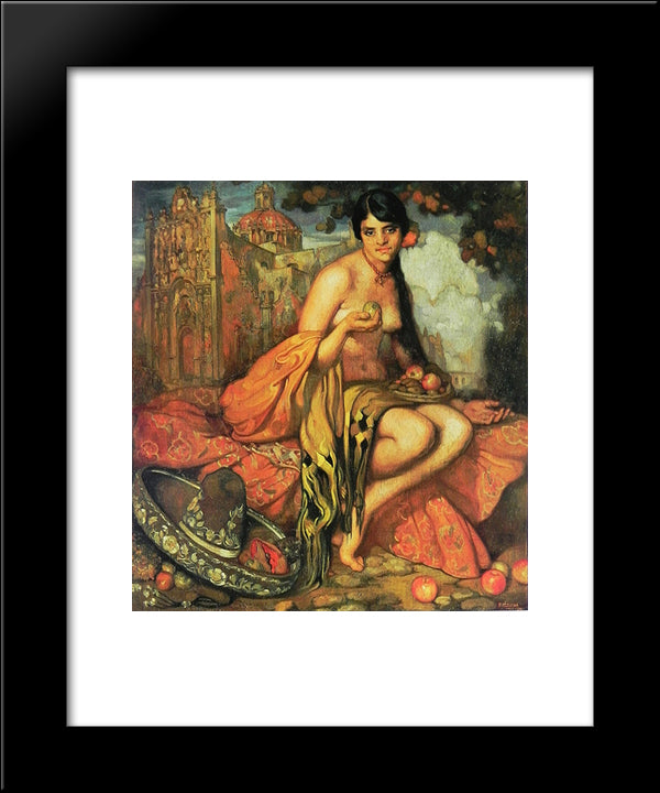Unknown Title 20x24 Black Modern Wood Framed Art Print Poster by Herran, Saturnino