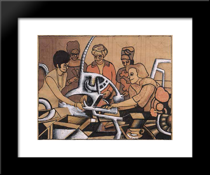 Georgetown Cuisine 20x24 Black Modern Wood Framed Art Print Poster by Steinberg, Saul