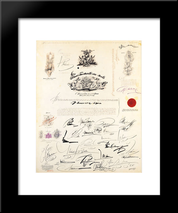 Large Document 20x24 Black Modern Wood Framed Art Print Poster by Steinberg, Saul