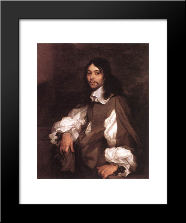 Portrait Of A Man 20x24 Black Modern Wood Framed Art Print Poster by Bourdon, Sebastien