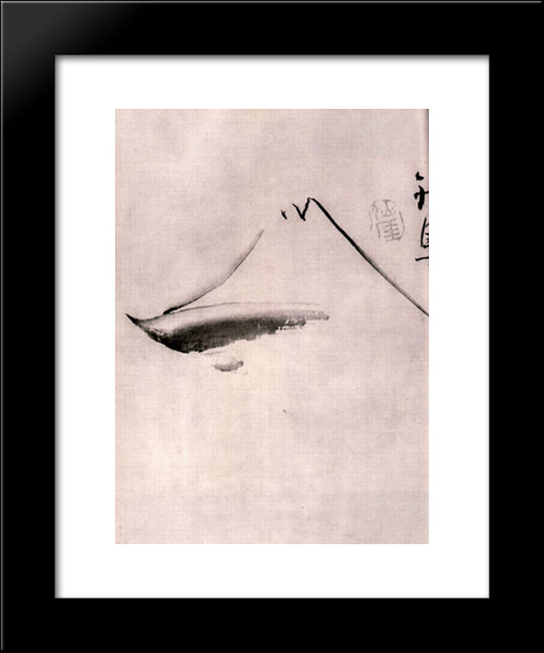 Fuji-San 20x24 Black Modern Wood Framed Art Print Poster by Sengai