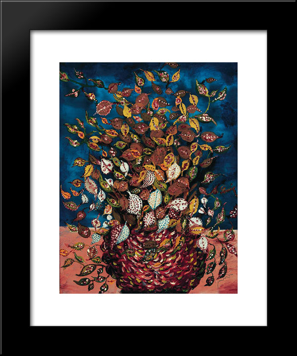 Le Bouquet De Feuilles 20x24 Black Modern Wood Framed Art Print Poster by Louis, Seraphine