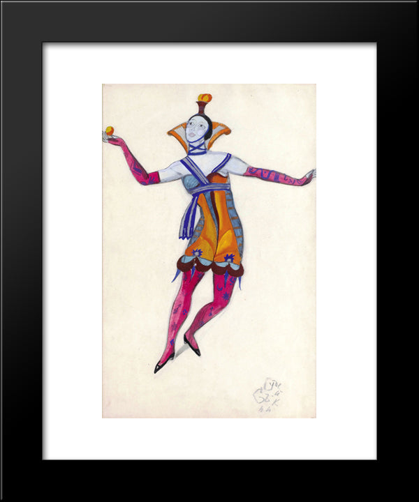 Costume Design For Venetian Madmen - Colombina 20x24 Black Modern Wood Framed Art Print Poster by Sudeikin, Serge