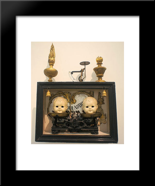 Romulus And Remus With Accessories 20x24 Black Modern Wood Framed Art Print Poster by Parajanov, Sergei