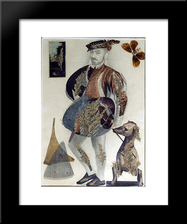 Self - Portrait In Gothic Style 20x24 Black Modern Wood Framed Art Print Poster by Parajanov, Sergei