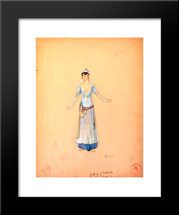 Costume Designs 20x24 Black Modern Wood Framed Art Print Poster by Solomko, Sergey