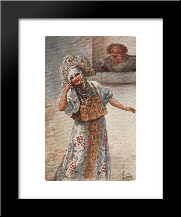 Jokester 20x24 Black Modern Wood Framed Art Print Poster by Solomko, Sergey